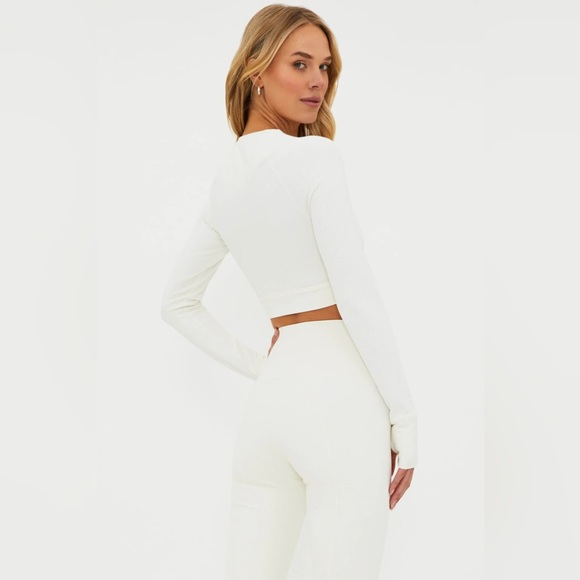 NWT Beach Riot FRANCINE TOP SNOW CLOUD WAFFLE - Picture 5 of 10